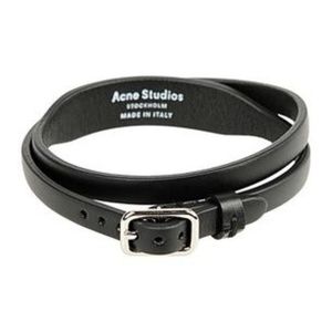 Acne Studios Amatrix black leather bracelet